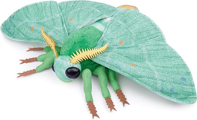 Simulation Emerald Moth Plush Toy, 26in Realistic Emerald Moth Stuffed Animal Children's Toys