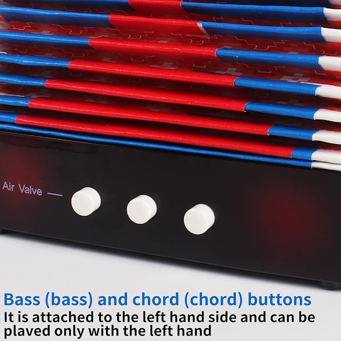 Horse Kids Accordion, 10 Keys Button Control Kid Accordions Musical Instruments for Child Children Toddlers Beginners Accordian Lightweight 7 key 3 Bass Mini Acordeón Toy Acordeones Para Miños Black