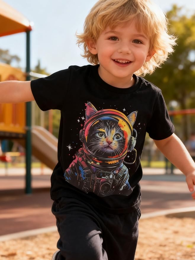 Lovekider Cotton Shirt for 3-6T Boys Truck Dinosaur Toddler Kids T-Shirt Short Sleeve Excavator Construction T-Rex Tee Shirts