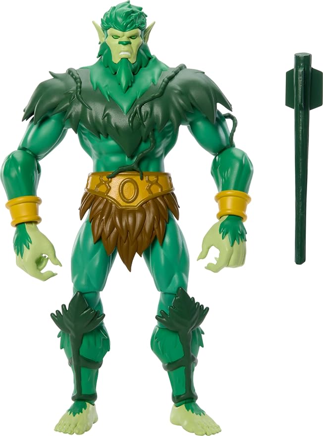 Masters of the Universe Origins Action Figure 200X Cartoon Collection Moss Man, 5.5 Inch 1980s Motu TV Hero, Detailed Design & Mace, Camouflaged Spy