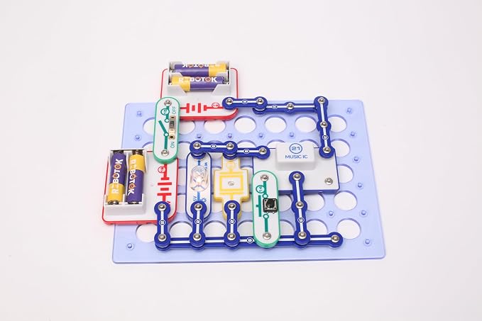 STEM Electronic Circuit Kit for Kids, Over 201 Projects, Physics Circuit Maker Kit, Science Experiment Educational Toy for Boys & Girls Ages 8+ (Mixed Color, 201)