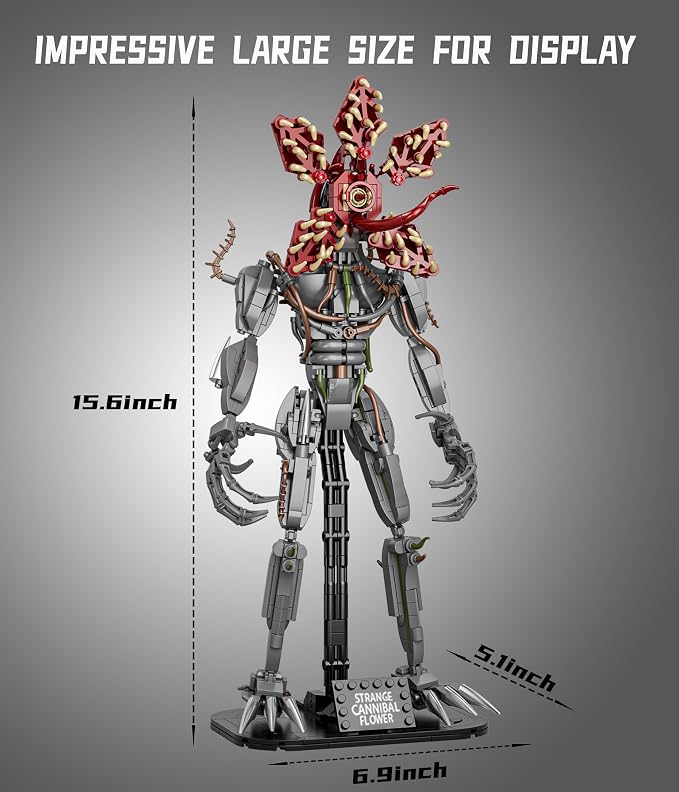 2-in-1 Transforming Carnivorous Plant Monster Building Kit – Strange Beast Figure to Creepy Mutant Flower, Creative Building Toy Ideal for Horror & Fantasy Fans