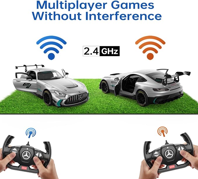 RASTAR 1/14 RC Car Mercedes AMG GT2 Toy Car Mercedes Remote Control Car for Kids, 2.4GHz Silver Model Car