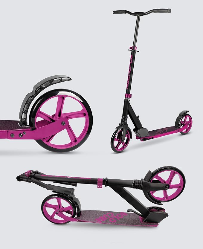 BOLDCUBE Big 2 Wheeler | Scooter for Kids & Teens Ages 7+ Years | Play & Commute | Front Suspension Fit with 200MM Wheels | Height Adjustable 86 to 111 cm