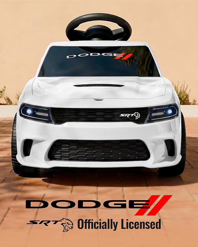 Licensed Dodge Electric Ride on Car for Toddlers Aged 1-3 w/Music & Horn