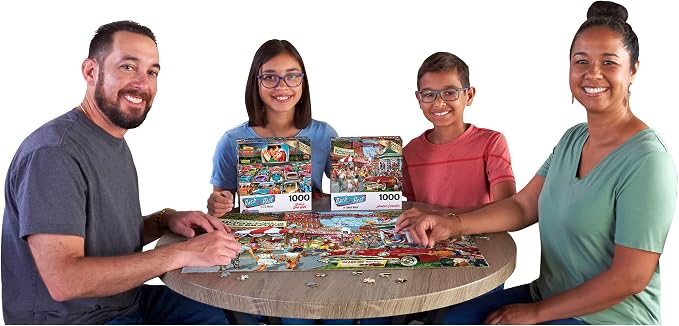RoseArt - Back to The Past - Hometown Celebration - 1000 Piece Jigsaw Puzzle for Adults