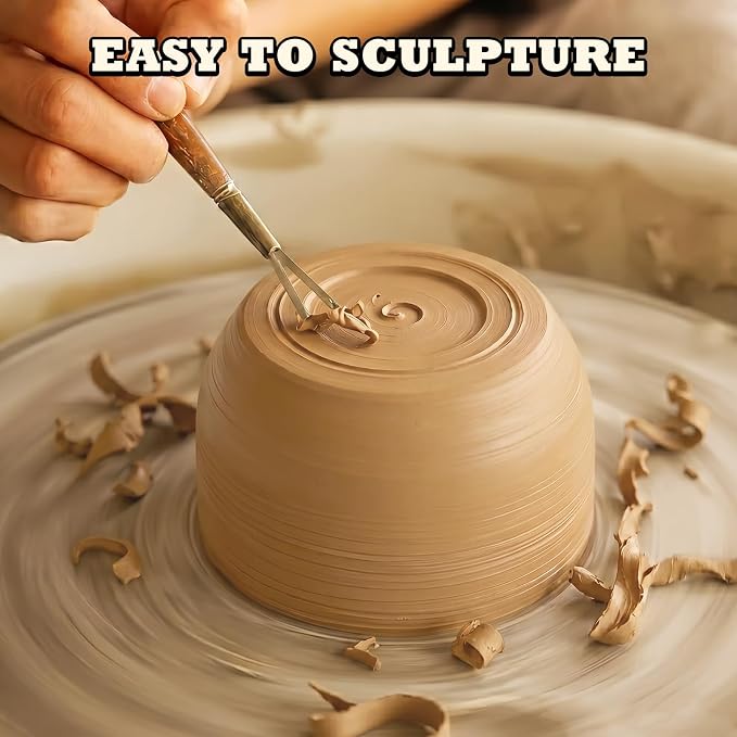 Aujazyble Air Dry Clay - 3.3lbs Yellow Natural Pottery Clay for Kids, No-Cracking & Self Hardening, Professional Bulk Modeling Clay, Sculpting, Arts & Craft Supplies for Classrooms