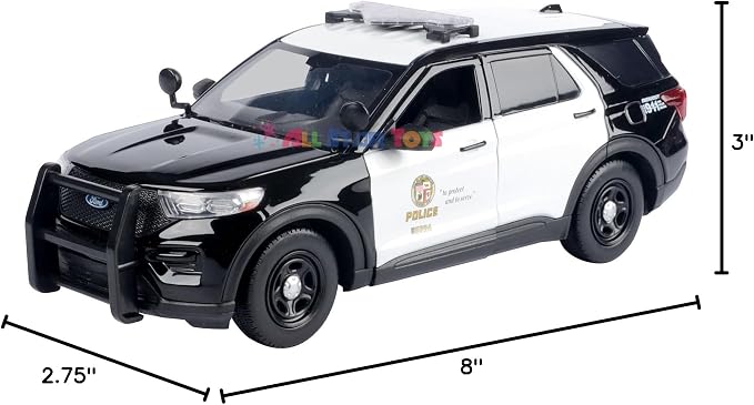 Motormax 2022 Ford Explorer Police Interceptor Utility LAPD Los Angeles Police Department 1/24 Diecast Model 76994 by All Star Toys