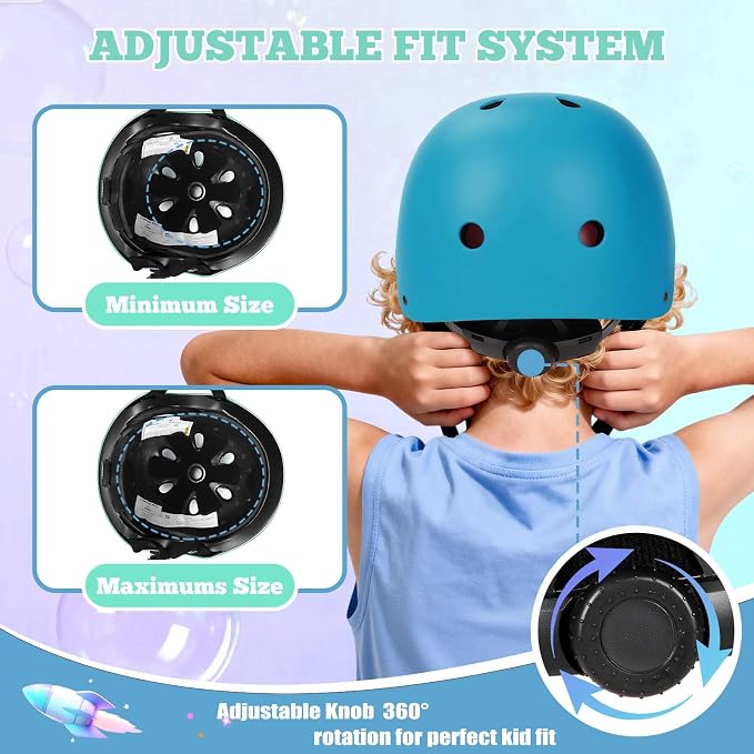Kids Bike Helmet,Adjustableoddler Skateboard Helmets for 3-5-8-14 Years Kids Girls Boys Youth Bicycle Helmet for Scooter Balance Bike Rollerskating Skateboard