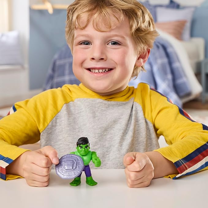 Marvel Spidey and His Super Friends Hulk Toy with Accessories, 3 Inch Action Figure, Superhero Toy for Kids, Ages 3+