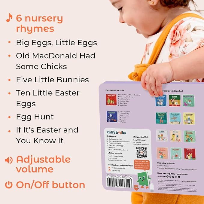 Cali’s Books Holiday & Seasonal Musical Sound Books for Toddlers (Easter)