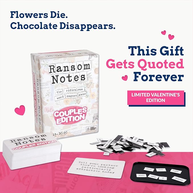 Ransom Notes Couples Edition - The Ridiculous Word Magnet Party Game, 3+ Players