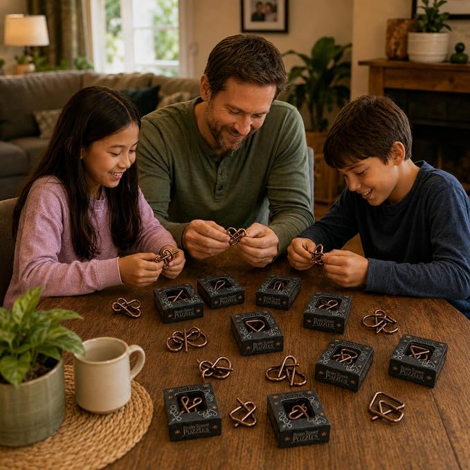 24 Pcs Brain Teaser Puzzles for Teens Adults - Metal Puzzles 3D Puzzle Game Toys for Adults Teens - Metal Unlock Interlocking Puzzle Adult IQ Education Smart Toys