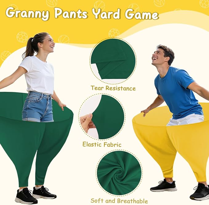 Granny Pants Yard Game Giant Granny Pants Outdoor Game Includes Bouncy Balls & Air Pumps Hilarious Outdoor Games for Adults and Family Backyard Gatherings Beach Games Team-Building Activities