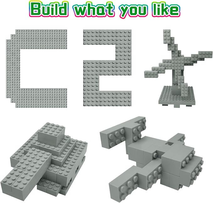Classic Building Brick 2x4 100 Pieces, Compatible with Lego 3001 Bulk Block Set, Creative Building Toy DIY, Suitable for Boys Girls and Teenagers Aged 6+ (Mixed Colors)