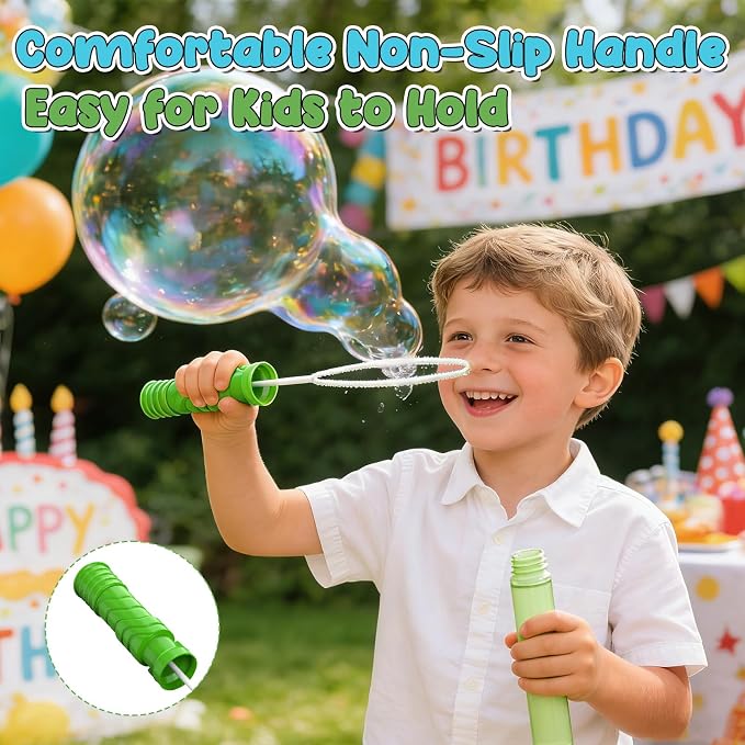 EagleStone 24 PCS 14.6" Giant Bubble Wands for Kids, 6 Color Long Bubble Sticks Bulk, Big Bubble Maker Outdoor Summer Toys for Toddlers, Easter Basket Stuffers, Birthday Party Favors, Carnival Prizes