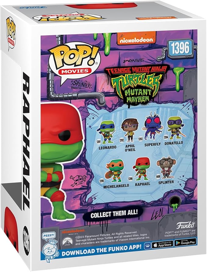 Funko POP! Movies: Teenage Mutant Ninja Turtles (TMNT) Raphael - Collectable Vinyl Figure - Gift Idea - Official Merchandise - for Kids & Adults - Movies Fans