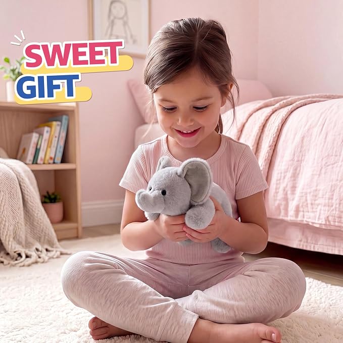 PEACH CAT Elephant Stuffed Animal Cute Plushies Small Plush Toys Birthday Gifts for Girls Boys Kids