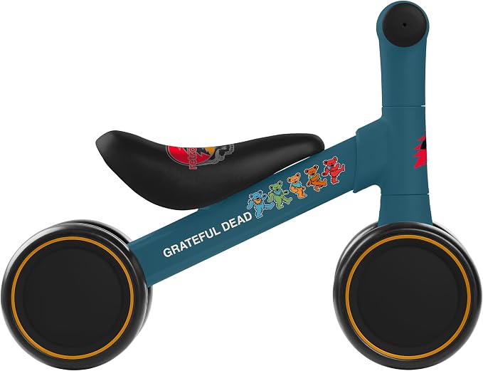 Retrospec Cricket 2 Baby Walker Balance Bike with 4 Wheels - Safe Learning Toy for Ages 12-24 Months - Scratch-Resistant Indoor Outdoor Toddler Riding Toy with Steering Limit & Soft Grips