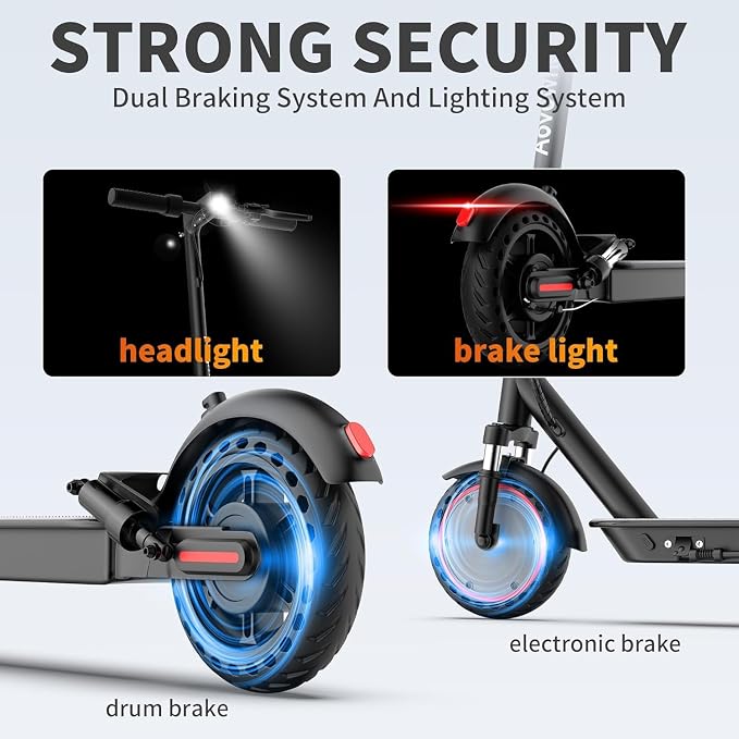 Electric Scooter for Adults, Teens & Big Kids, 350W-500W Motor, 10Mph-21 MPH & 10-28 Miles Max Range, 6.5 to 10 inch Tires, Portable Lightweight E-Scooter