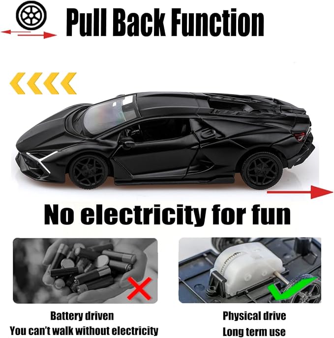 TOKAXI 1/36 Scale Lamborghini Revuelto Diecast Cars Models,Pull Back Vehicles Lamborghini Revuelto Toy Cars,Cars Gifts for Boys Girls