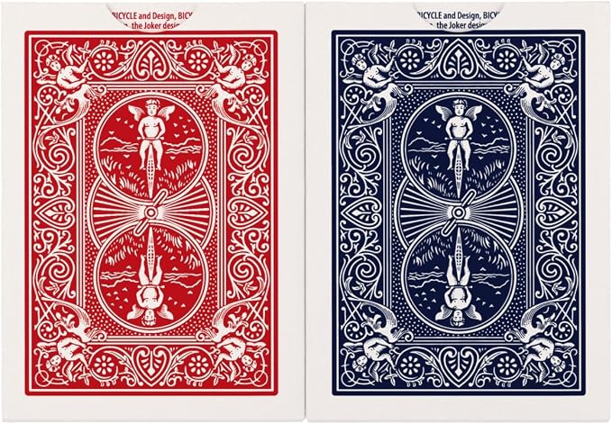 Bicycle Rider Back Playing Cards, Standard Poker Size Deck of Cards, Red & Blue (2 Pack), Classic Cards for Poker, Blackjack, Family Game Night & Card Games, Fun for All Ages