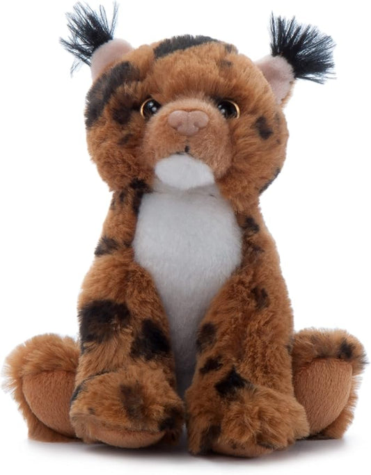 The Petting Zoo Bobcat Stuffed Animal Plushie, Gifts for Kids, Wild Onez Babiez Zoo Animals, Bobcat Plush Toy 6 inches