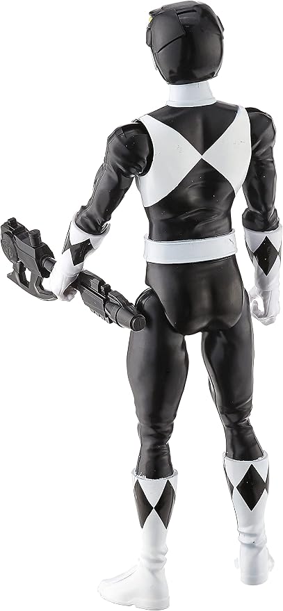 Power Rangers Mighty Morphin Black Ranger 12-Inch Action Figure Toy Inspired by Classic TV Show, with Power Axe Accessory