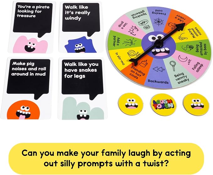 Laugh Attack [Can You Make Your Family Laugh? | Don’t Laugh Challenge Card Game For Kids, Teens, and Families | Great For Father's Day, Reunions, Vacation | Kids Gift For Boys & Girls Ages 5+]