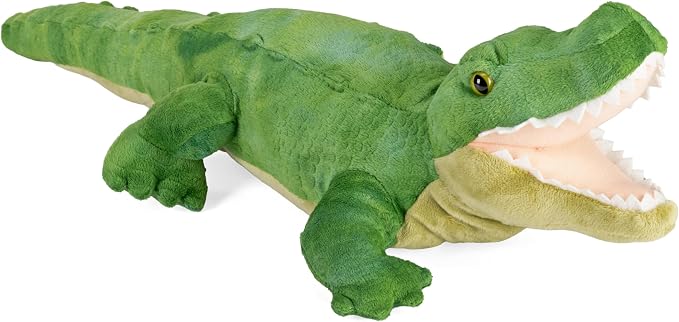 Wild Republic Green Alligator Plush, Stuffed Animal, Plush Toy, Gifts For Kids, Cuddlekins, 23"