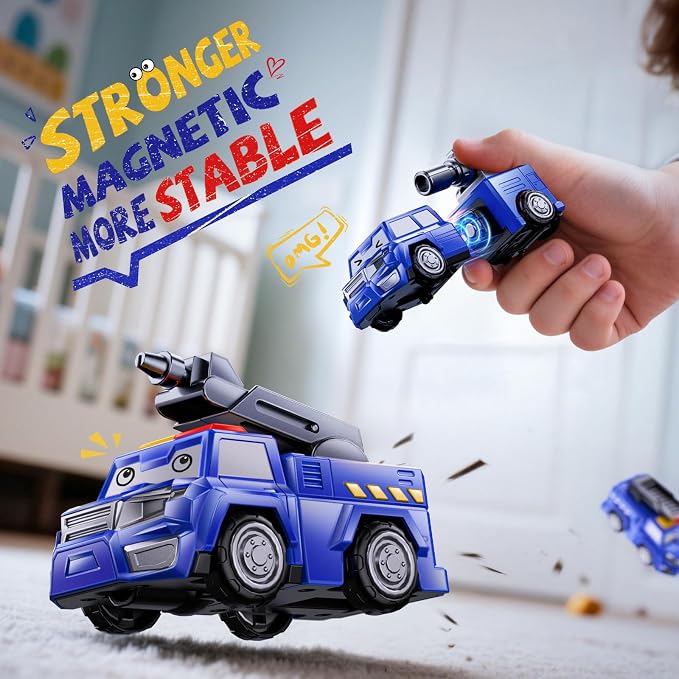 5-in-1 Transform Toys for Boys 4-6, Ideals Gifts for 3 4 5 Year Old Boys, Easy DIY Assembly, Toys for Boy, 3 4 5 6 Year Old Boy Birthday Gifts, 3 4 5 Year Old Boy Toys, Magnetic Robot Toys For Kids