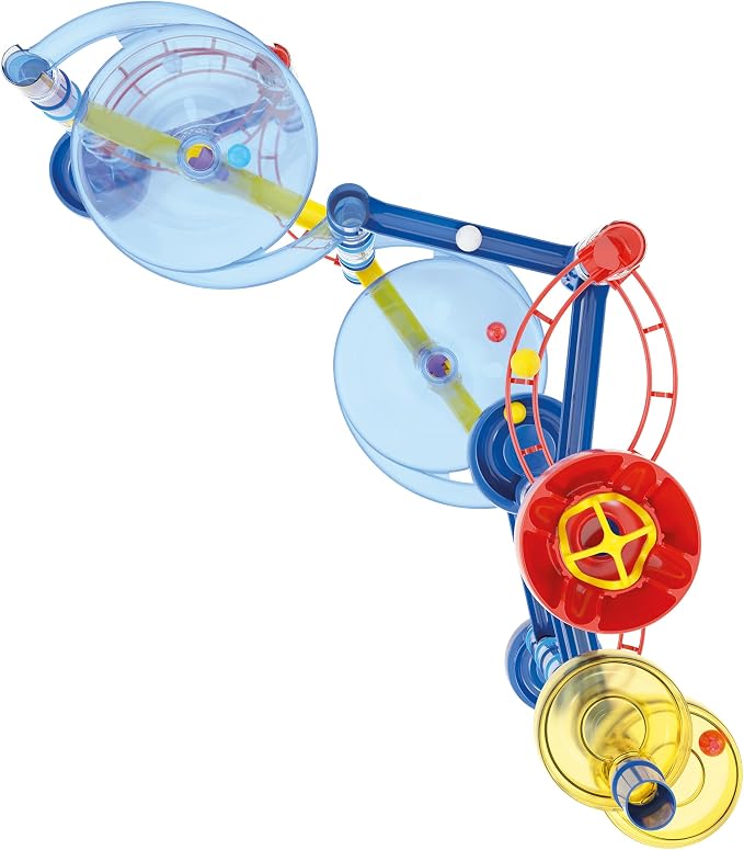 Quercetti Migoga Marble Run Ocean - Set Includes 93 Pieces to Build Tracks, 12 Colored Marbles and Multi-Start for Simultaneous Launches - STEM Toy for Educational Play, for Kids Ages 5 Years +
