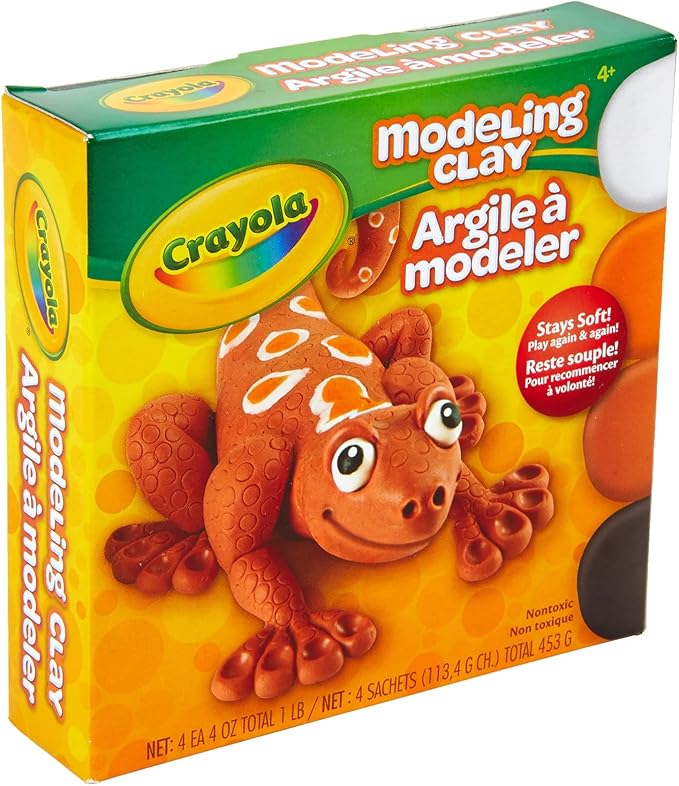 Crayola Modeling Clay, Non Drying, Assorted Colors, 1lb