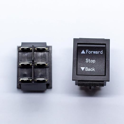 2 Pcs Universal 6V 12V 24V Forward Reverse Switch Compatible with Power Wheels Forward, Stop,Reverse Gear Forward Stop Backward Button Replacement Parts for Ride on Toys