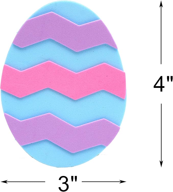 JOYIN 24 Pcs Foam Magnet Craft Kit, Easter Egg Themed DIY Magnets for Kids Toddlers Party Favors Arts and Crafts Home School Activities