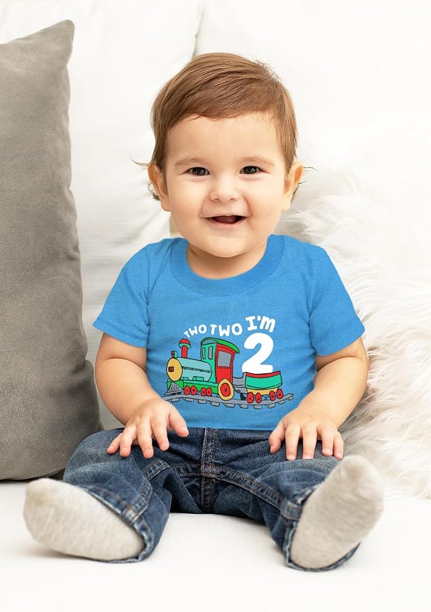 Unordinary Toddler 2nd Birthday Shirt boy Chugga Chugga Two Two Train im 2 Years Old Second Birthday Tshirt