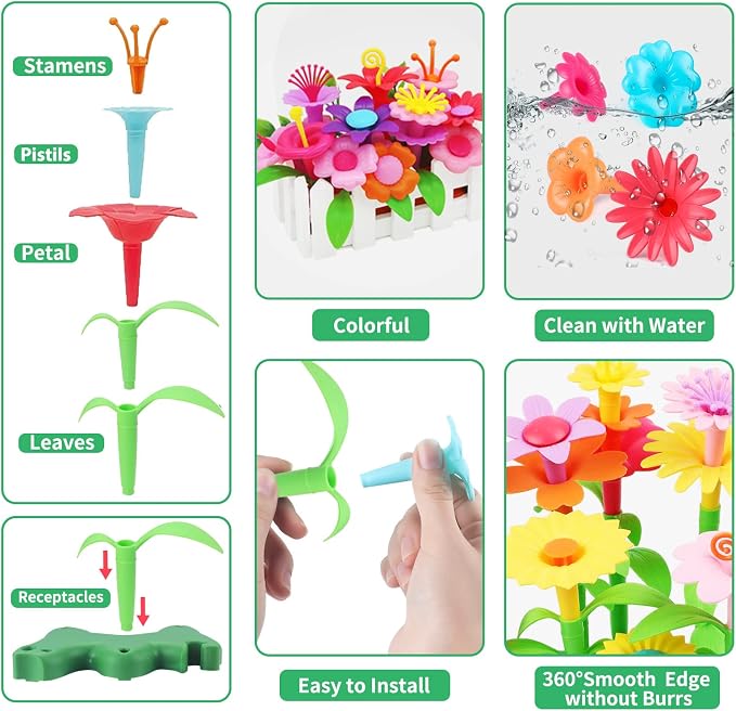 CENOVE Birthday Toys Gifts for 3 4 5 6 Years Old Boys Girls,Upgrade DIY Building Blocks Stacking,STEM Educational Kids Toys Preschool Kindergarten Arts and Crafts Toy