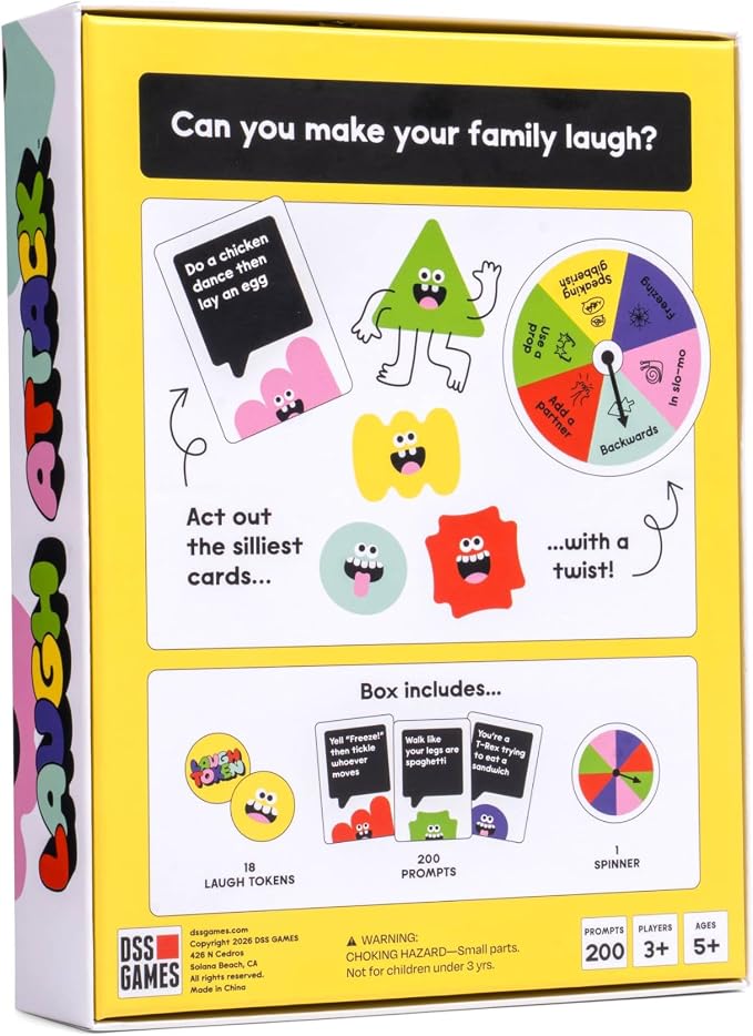 Laugh Attack [Can You Make Your Family Laugh? | Don’t Laugh Challenge Card Game For Kids, Teens, and Families | Great For Father's Day, Reunions, Vacation | Kids Gift For Boys & Girls Ages 5+]