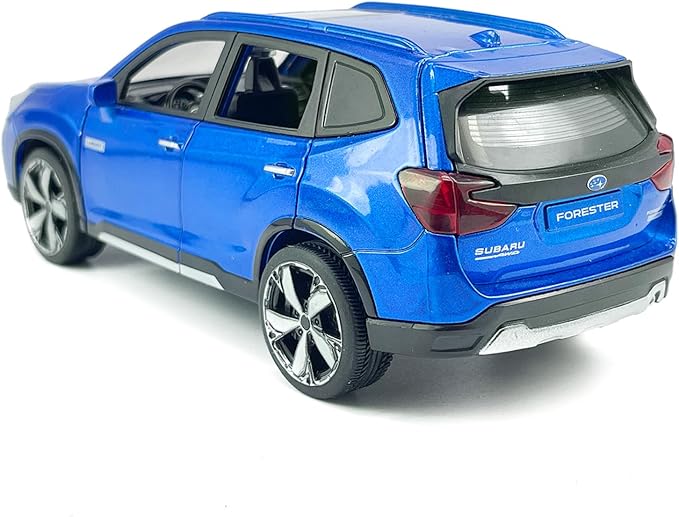 1:30 Scale 2021 Forester e-Boxer SUV Model Toy Car Metal Diecast Toy Vehicle, Doors Open, Light Sound, Pull Back, Toys for Boys Kids Gifts, Men Collection, Home Office Décor, Blue