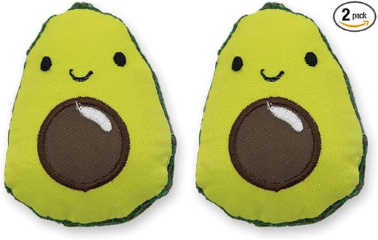 Catstages Lil' Avocato Cat Toy, Interactive Plush Avocado with Catnip, Kicker & Chew Toy for Indoor Cats, Encourages Active Play, Mental Stimulation, Dental Health, and Solo Fun, Green (Pack of 2)