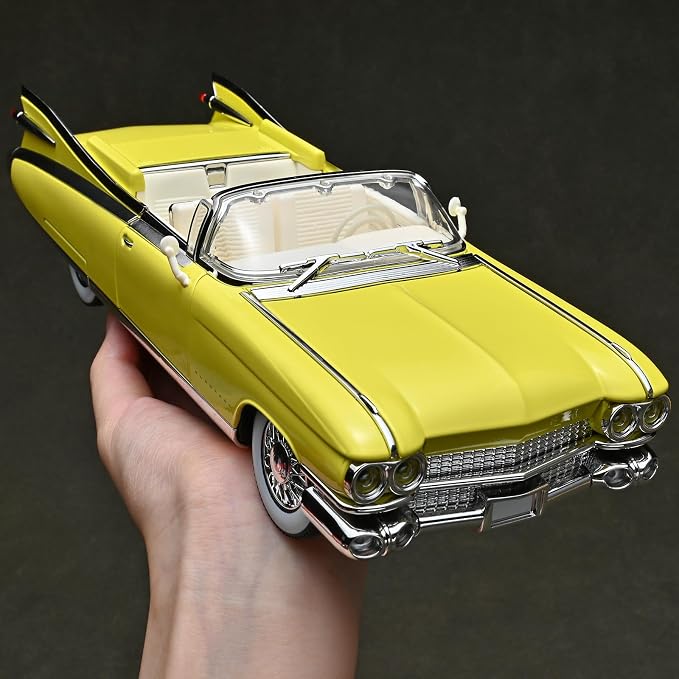 RZAPE Toy Car Models 1/24 Diecast Cars Eldorado Metal Model Car Carros De Coleccion,Model Cars Kits for Adults and Boys,Pull Back Car with Lights and Sounds,Toy Cars for Boys Age 4-7（Yellow）