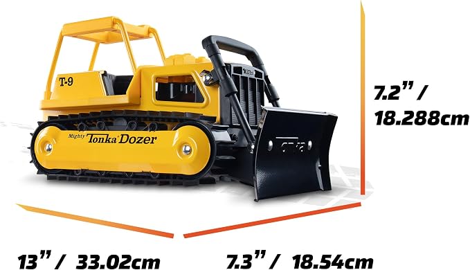 Tonka Retro Collector's Edition - Made with 2X More Steel, Kids Construction Toy, Metal Truck, Toy Truck for Boys and Girls, Kids, Toddlers, Ages 3+, Bulldozer - Amazon Exclusive