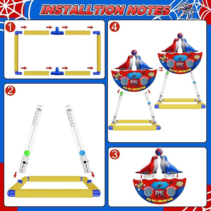DX DA XIN Seal Ball Water Shooting Game for Kids, Water Floating Shooting Target with 2 Blaster Squirt Guns,Beach Party Outdoor Pool Summer Water Toys Gifts for 3 4 5 6 7 8 9 Years Old Boy Girls
