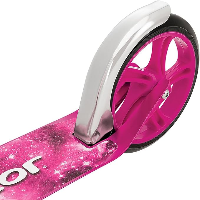 Razor A5 Lux Kick Scooter for Kids Ages 8+ - 8" Urethane Wheels, Anodized Finish Featuring Bold Colors and Graphics, for Riders up to 220 lbs