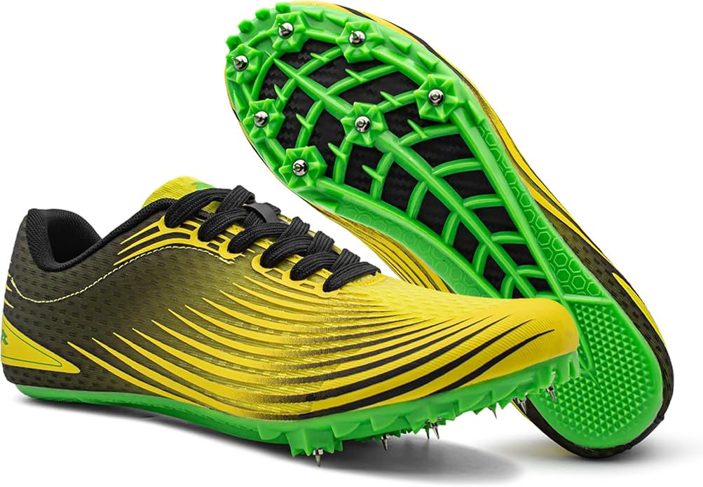 RUNIC Track & Field Shoes for Men, Women & Kids – Pro Running Spikes for Sprint, Race & Training – 7 Spikes + Extra Spikes & Wrench (US Men Size)