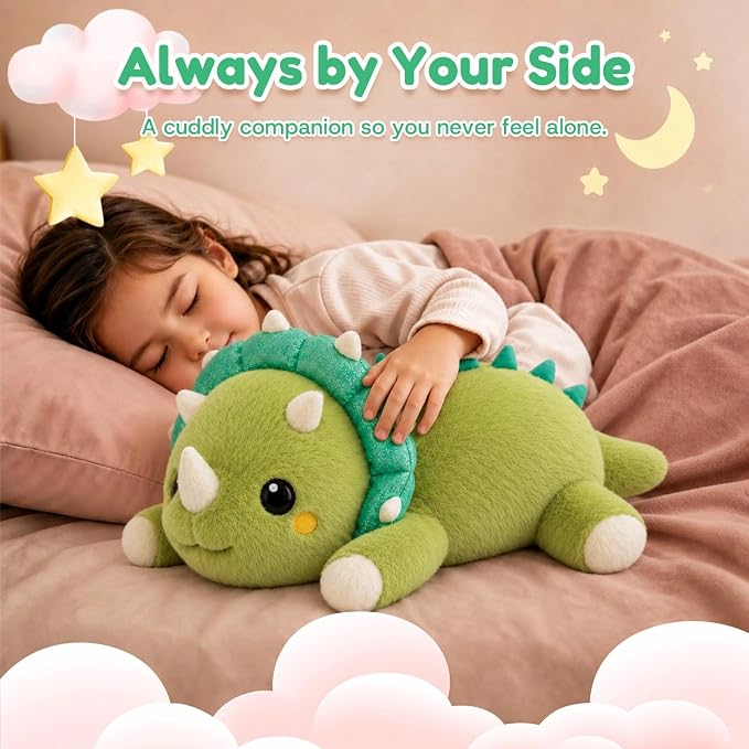 Triceratops Dinosaur Weighted Stuffed Animal Plush Toy(10.6 Inch, 0.7 Lbs)