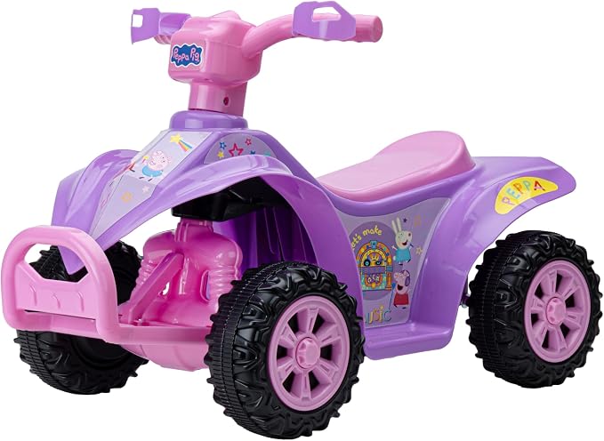 Peppa Pig - 6V ATV Ride On Toy for Kids, LED Headlights, Battery Powered