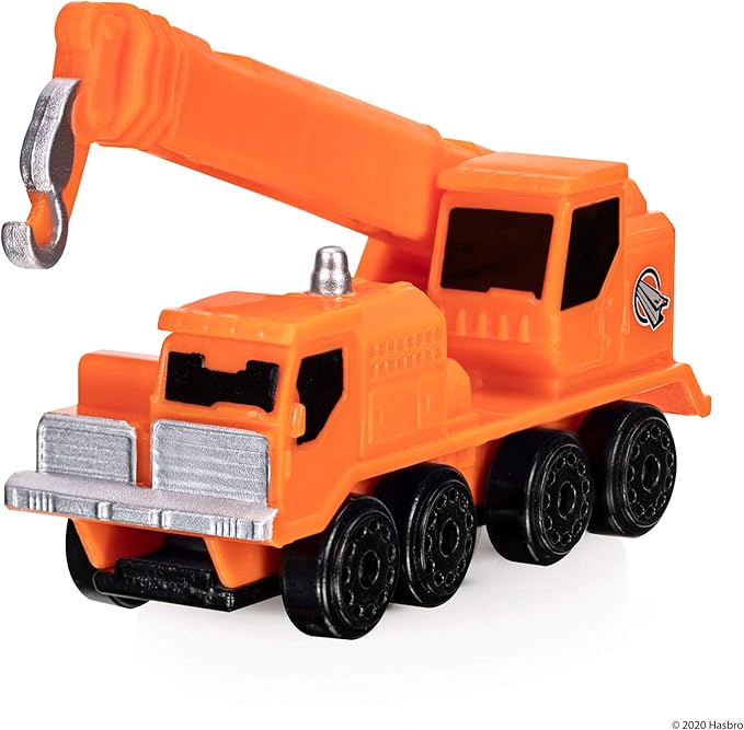 Micro Machines MMW0021 Construction Crew Pack, Features 5 Plus Corresponding Scene-Highly Collectible Themed Toy Cars – Tiny Vehicles, Huge World, Orange