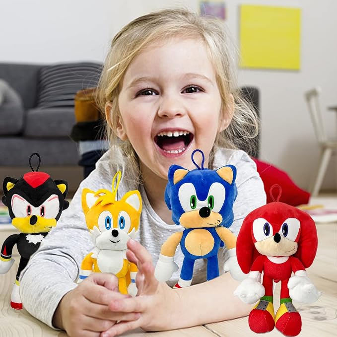 SHIRIA 4Pcs Plush Doll,The Movie Toy,Stuffed Animals Plush Pillow,Gift for Kids