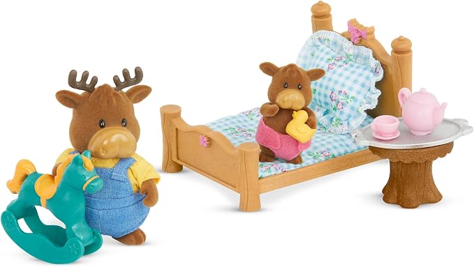 Li'l Woodzeez – Miniature Furniture Set – Living Room & Nursery Set – Dollhouse Accessories – Durable & Colorful – Encourages Imaginative Play & Storytelling – Gift for Kids